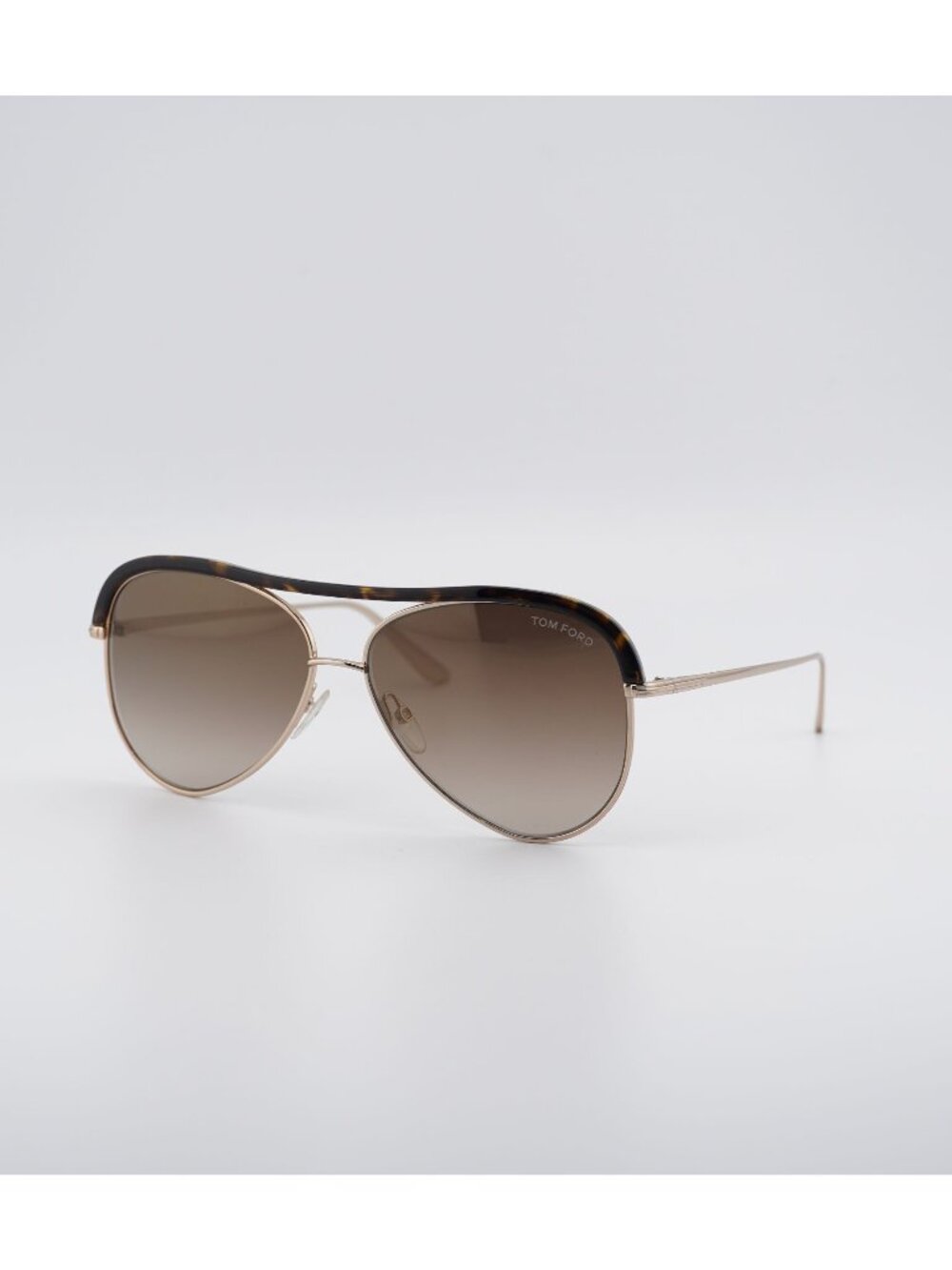 Tom Ford Sabine-02 FT0606 28G Sunglasses Gold Aviator Frame, Brown Lenses